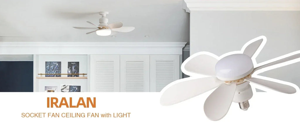 30W/40W Ceiling Fan with Remote Control LED Light Fan E27 Base, Intelligent Silent Ceiling Fan for Bedroom and Living Room