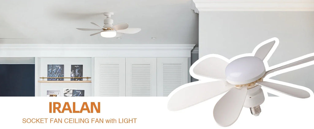 30W/40W Ceiling Fan with Remote Control LED Light Fan E27 Base, Intelligent Silent Ceiling Fan for Bedroom and Living Room