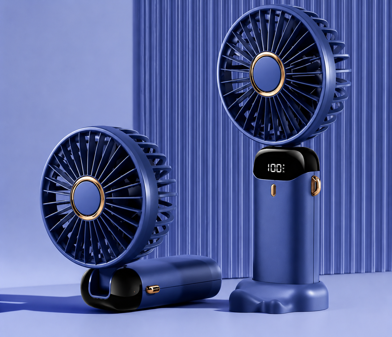 Ventilateur Portable Mini USB – 6 Vitesses, Écran LED, Rechargeable, Pliable, Ultra Silencieux