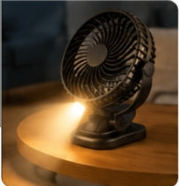 Ventilateur Portable 4-en-1 Rechargeable USB – Rotation 720° avec LED
